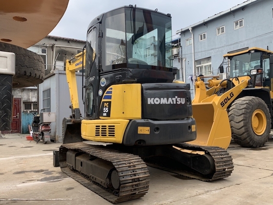 5160KG3 Perayap Hidrolik Ekskavator Komatsu Bekas 5 Ton PC55MR-2