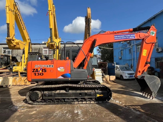13 Ton Original Jepang Digunakan Hitachi ZX130 Crawler Excavator Dengan 66KW Mesin Daya Dan 0,52m3 Ember Kapasitas