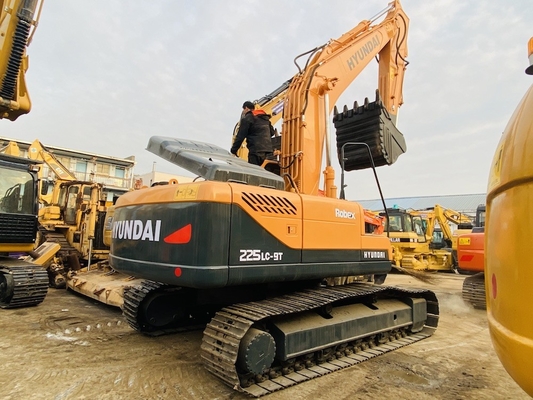 22 Ton Original Jepang bekas Hyundai R225 Crawler Excavator Dengan 112 KW Mesin Daya Dan 1,05 m3 Ember Kapasitas