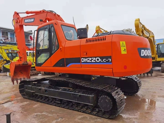 22 Ton Original Digunakan Doosan DH220 Crawler Excavator Dengan 0,5-1,18 m3 Ember Kapasitas