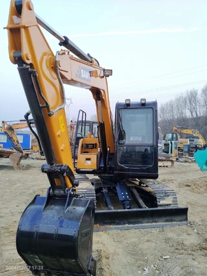 7 Ton Digunakan Sany SY75C Hydraulic Excavator Dengan Kapasitas Ember 0,12 ~ 0,32 m3