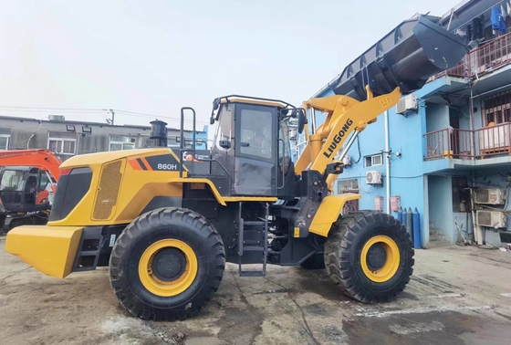 5-6 ton digunakan Liugong CLG860H wheel loader 3.5 m3 ember loader