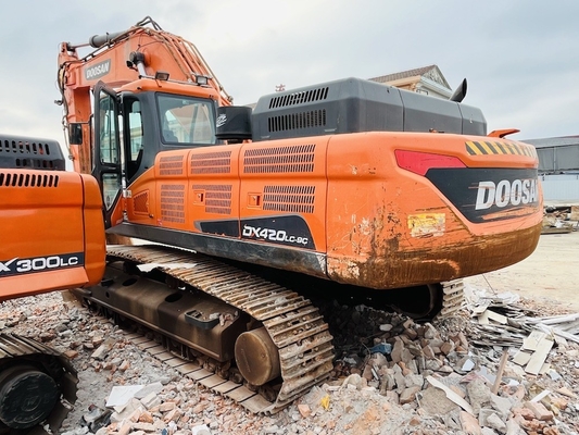 42 Ton Original Digunakan Doosan DX420LC-9C Crawler Excavator Dengan 2 m3 Ember Kapasitas bekas Excavator