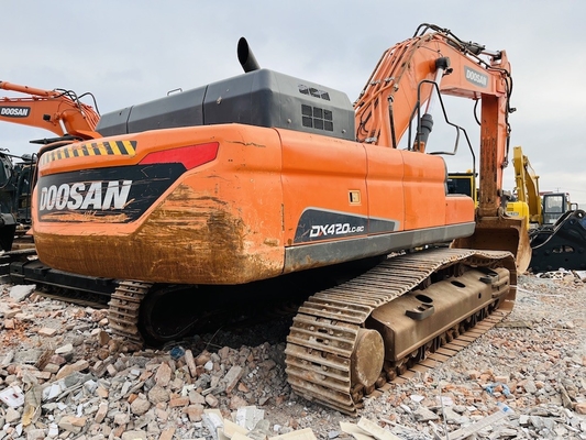 42 Ton Original Digunakan Doosan DX420LC-9C Crawler Excavator Dengan 2 m3 Ember Kapasitas bekas Excavator