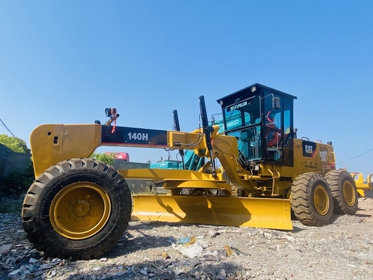 Peralatan berat bekas Caterpillar Cat 140H Motor Grader tangan kedua dengan Ripper untuk dijual