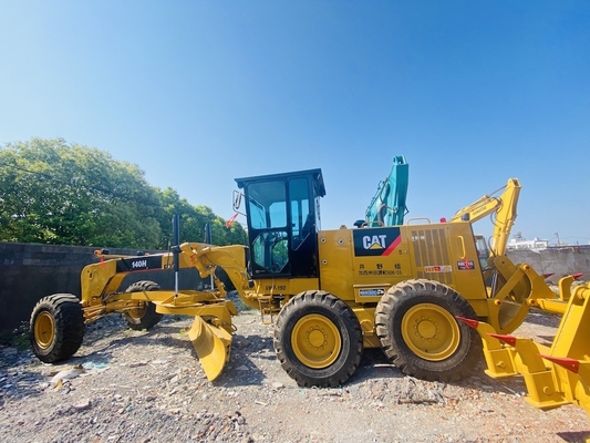 Peralatan berat bekas Caterpillar Cat 140H Motor Grader tangan kedua dengan Ripper untuk dijual