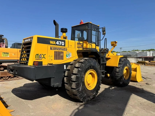 Komatsu WA470-3 Pemuat Roda Bekas Pemuat Jalan Depan 3.9 M 3