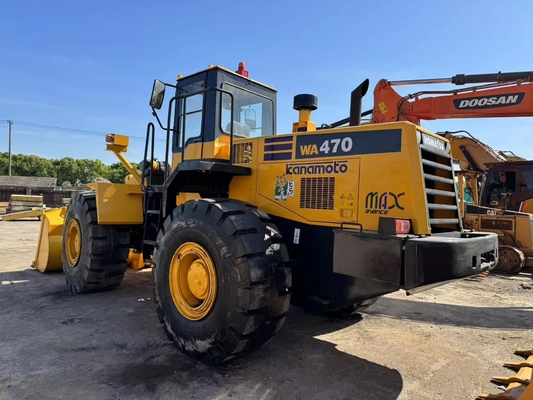 Komatsu WA470-3 Pemuat Roda Bekas Pemuat Jalan Depan 3.9 M 3