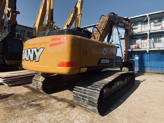 21 Ton Digunakan Sany SY215C Hydraulic Excavator Second Hand Excavator Dengan Kapasitas Ember 1,1 M3