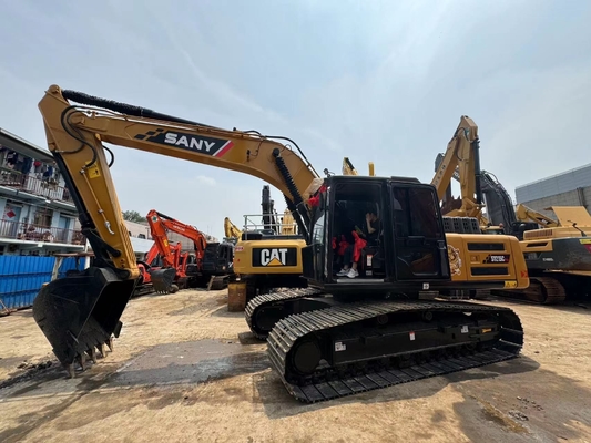 21 Ton Digunakan Sany SY215C Hydraulic Excavator Second Hand Excavator Dengan Kapasitas Ember 1,1 M3