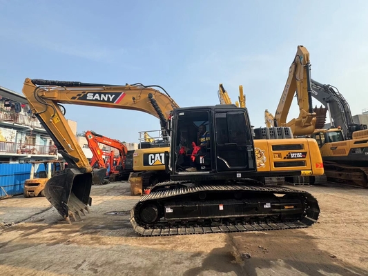21 Ton Digunakan Sany SY215C Hydraulic Excavator Second Hand Excavator Dengan Kapasitas Ember 1,1 M3