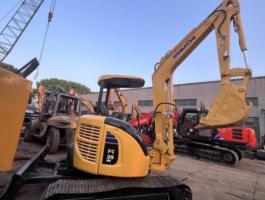 Mini Excavator Digunakan Komatsu PC35MR Crawler Excavator Digger Mesin Konstruksi