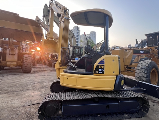Mini Excavator Digunakan Komatsu PC35MR Crawler Excavator Digger Mesin Konstruksi